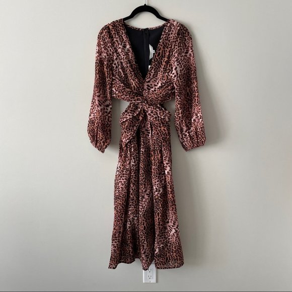 Anthropologie Ranna Gill Floral Cut-Out Midi Dress XS - Picture 2 of 7